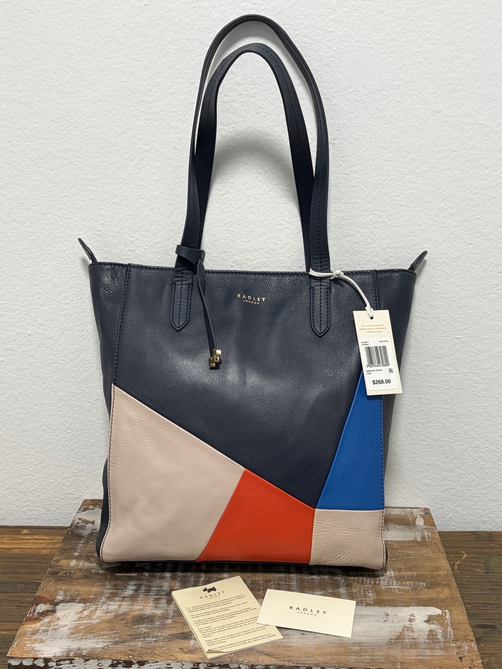 Radley London Haven Street Patchwork Leather Zip Top Tote Shoulder Bag - NWT